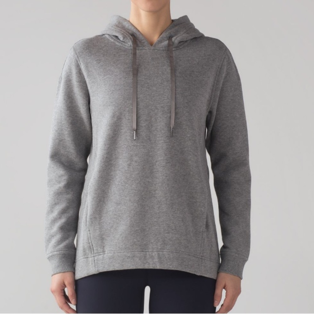 EUC Lululemon Wind Down Pullover Heathered Medium Grey / Slate Size 4